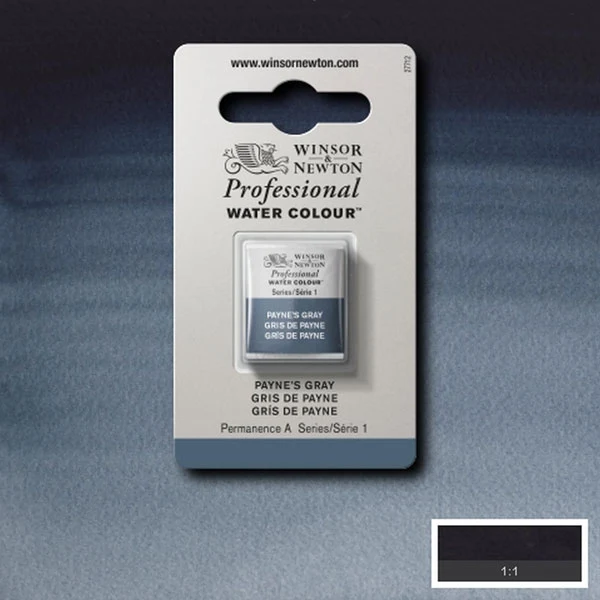 Winsor and Newton - Professional Artists' Watercolour Half Pan - HP - Paynes Grey