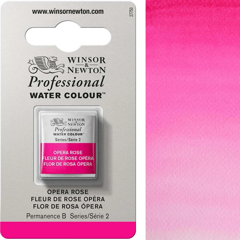 Winsor and Newton - Professional Artists' Watercolour Half Pan - HP - Opera Rose
