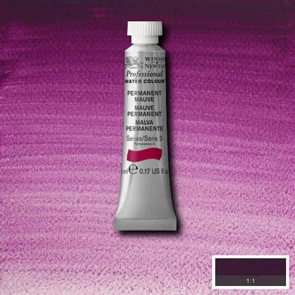 Winsor and Newton - Professional Artists' Watercolour - 5ml - Permanent Mauve