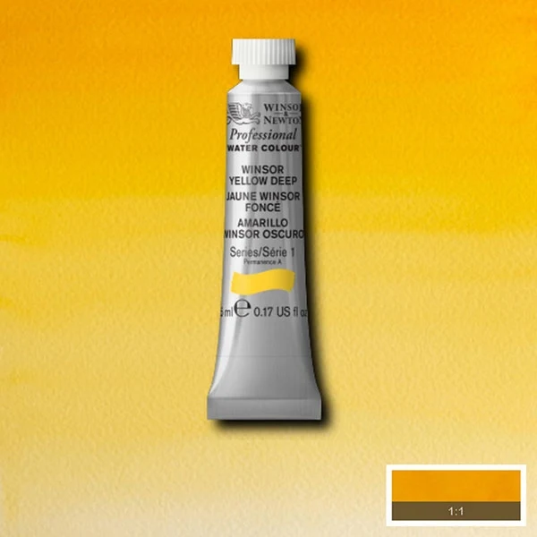 Winsor and Newton - Professional Artists' Watercolour - 5ml - Winsor Yellow Deep