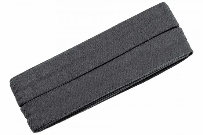 Jersey-Schrägband Viskose 3 Meter grau graugrün Nr 543