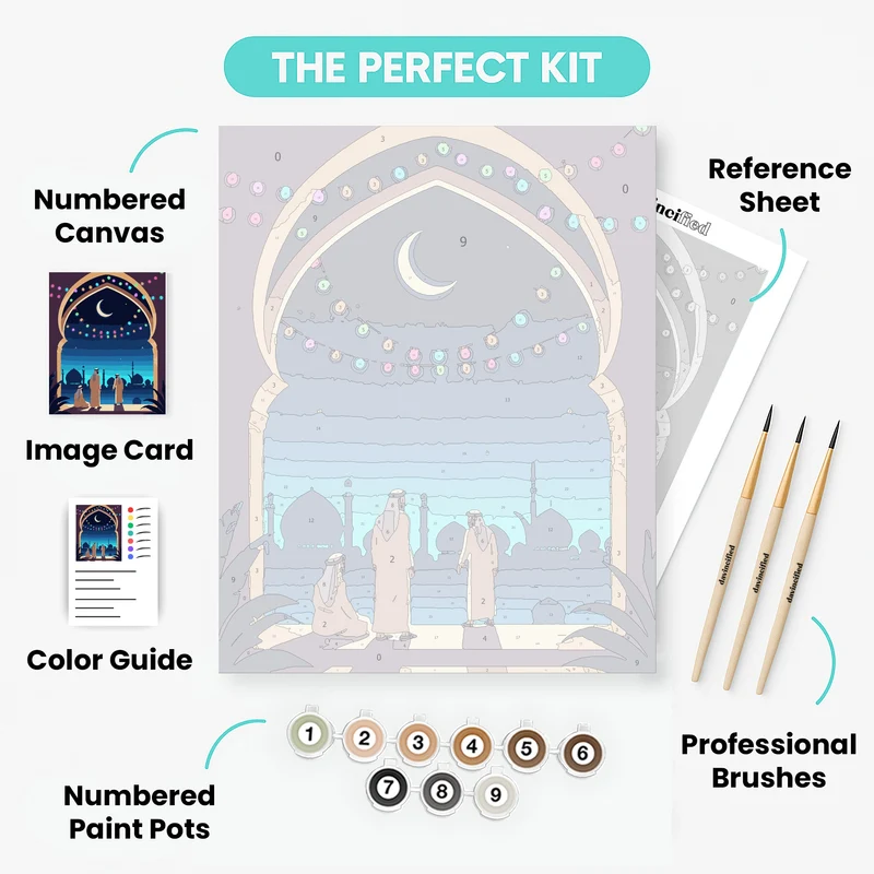 Ramadan Night Celebration - Paint by Numbers Kit