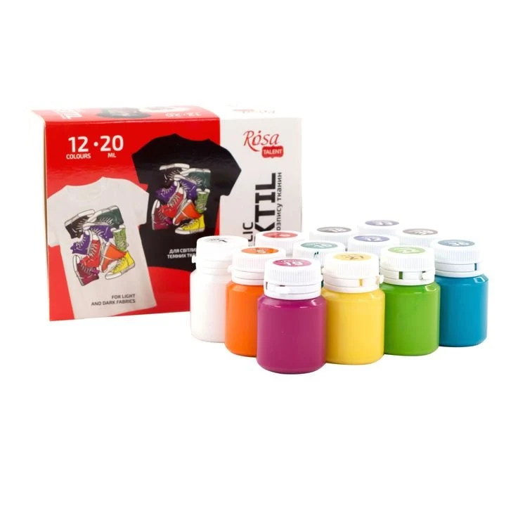 ROSA TALENT STYLE Acrylic Paint Set for Fabric