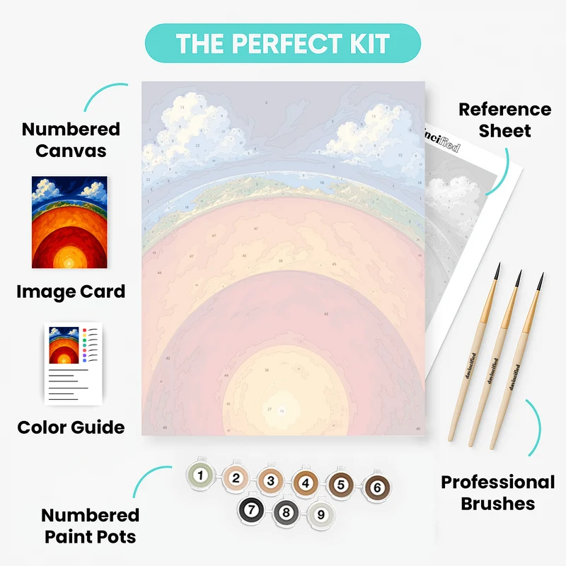 Earth's Inner Core - Paint by Numbers Kit