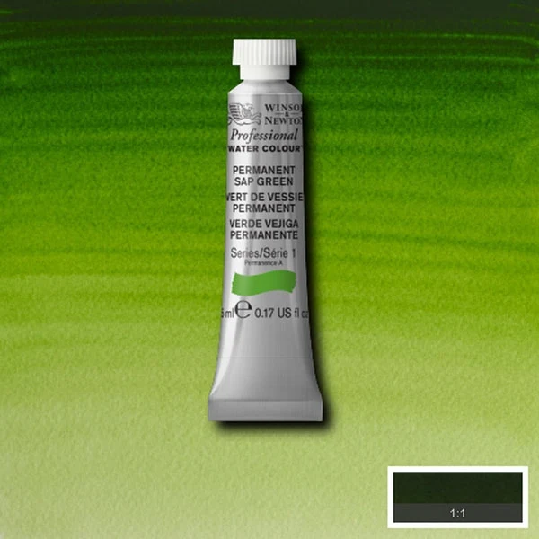 Winsor and Newton - Professional Artists' Watercolour - 5ml - Permanent Sap Green