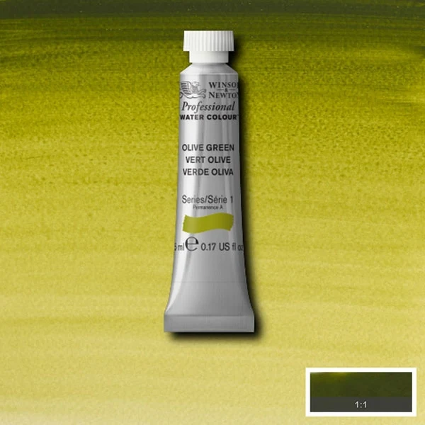 Winsor and Newton - Professional Artists' Watercolour - 5ml - Olive Green