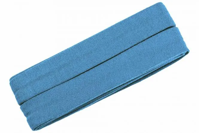 Jersey-Schrägband Viskose 3 Meter türkis dunkeltürkis Nr. 472