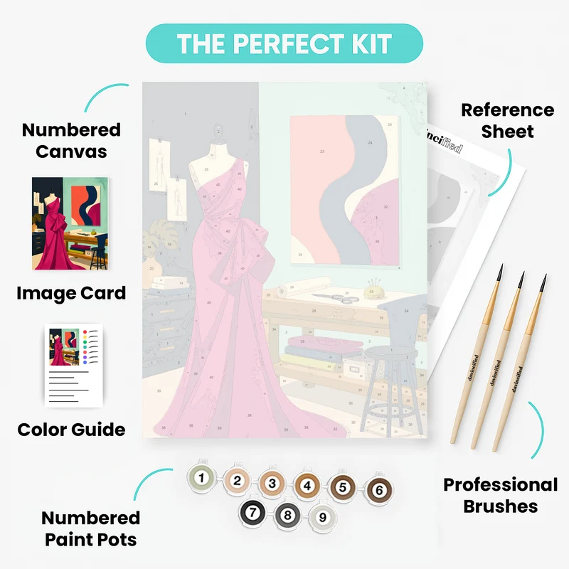 Fashion Atelier Gown - Paint by Numbers Kit