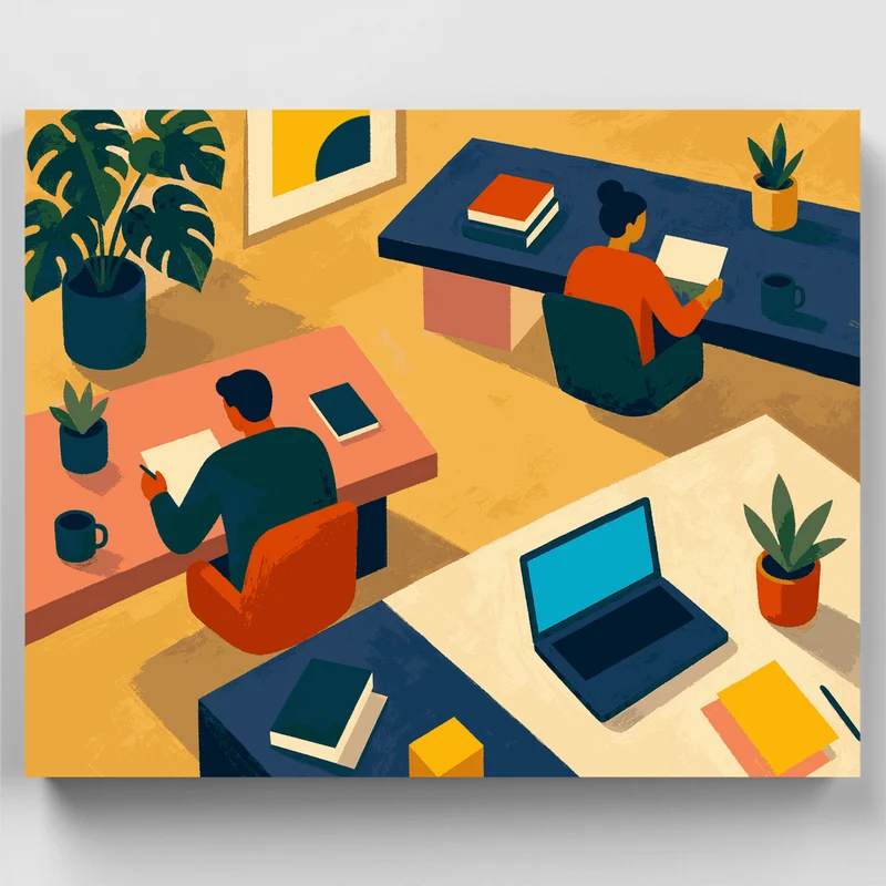 Cozy Study Space - Paint by Numbers Kit