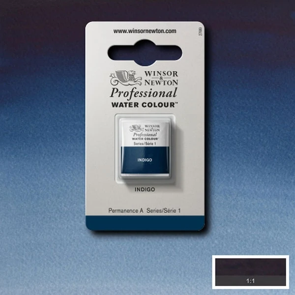 Winsor and Newton - Professional Artists' Watercolour Half Pan - HP - Indigo