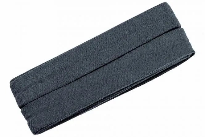 Jersey-Schrägband Viskose 3 Meter grau dunkeltaupe Nr. 115