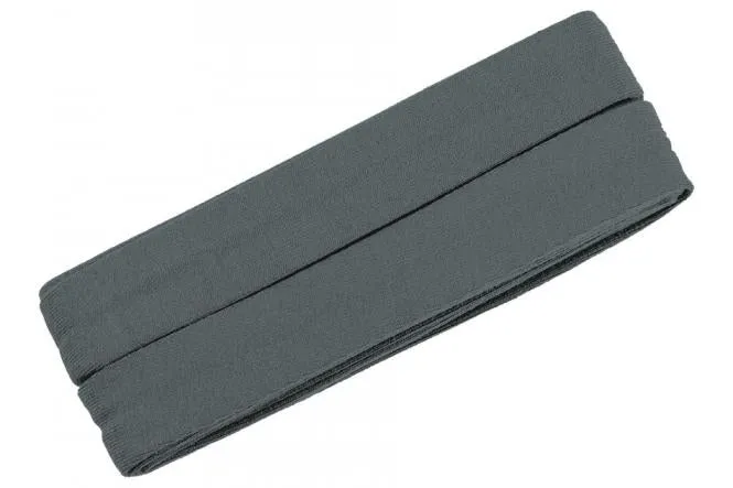 Jersey-Schrägband Viskose 3 Meter grau dunkeljeansgrau Nr. 106