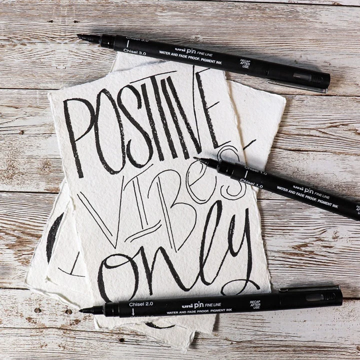 UNI PIN Calligraphy Fineliner Set of 8