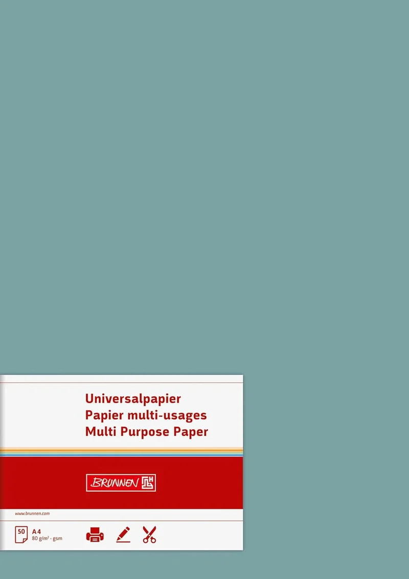 BRUNNEN Universalpapier A4 Petrol 80g/m² - 50 Blatt