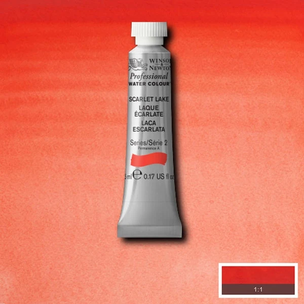 Winsor and Newton - Professional Artists' Watercolour - 5ml - Scarlet Lake