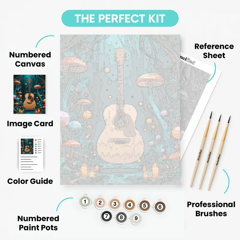 Enchanted Guitar Forest - Paint by Numbers Kit