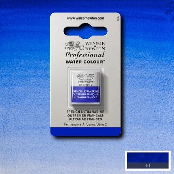 Winsor and Newton - Professional Artists' Watercolour Half Pan - HP - French Ultramarine