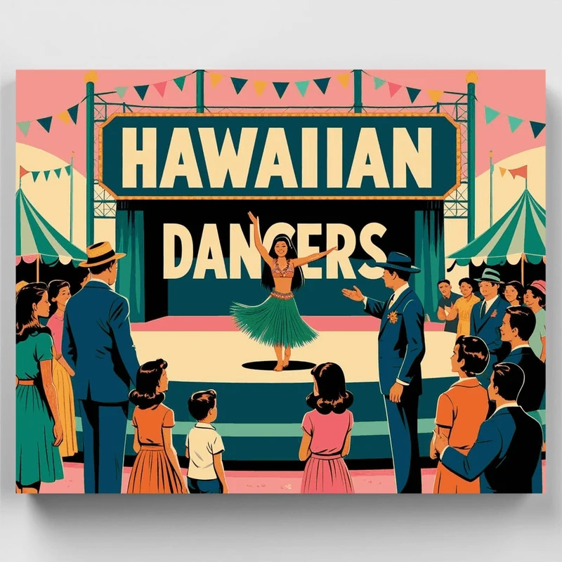 Hawaiian Dancers - Paint by Numbers Kit