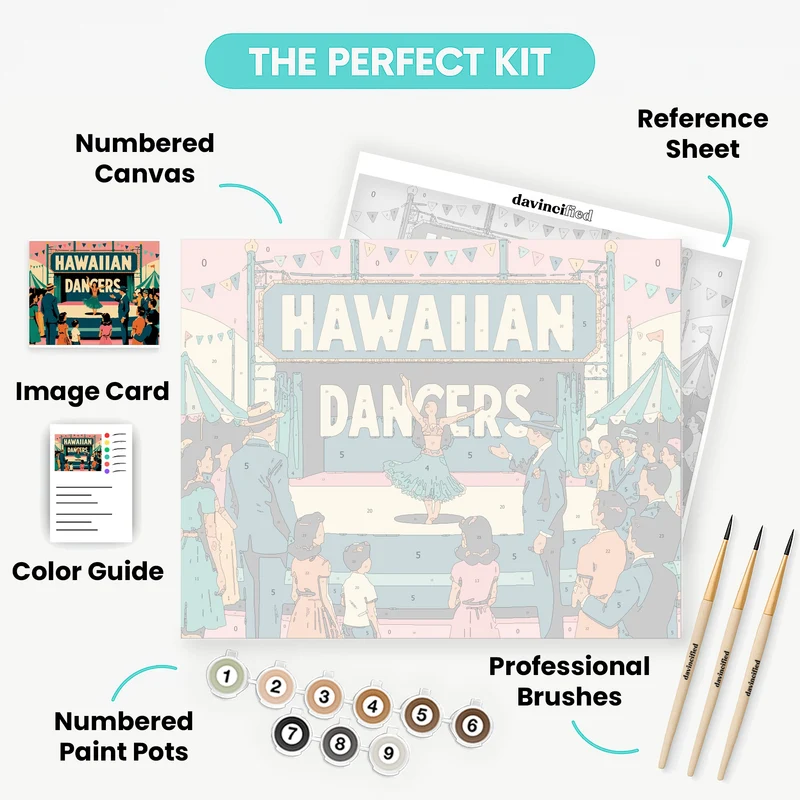 Hawaiian Dancers - Paint by Numbers Kit