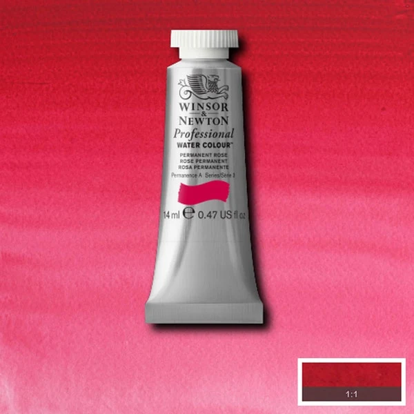 Winsor and Newton - Professional Artists' Watercolour - 14ml - Permanent Rose