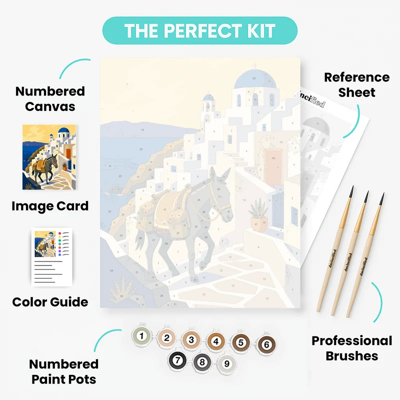 Santorini Donkey - Paint by Numbers Kit
