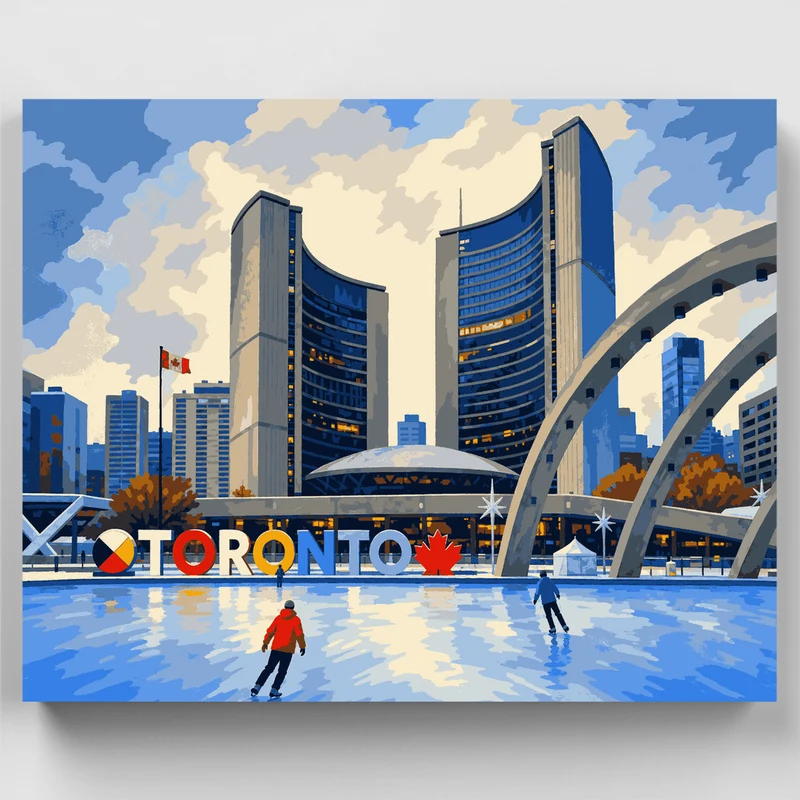 Toronto City Hall - Paint by Numbers Kit