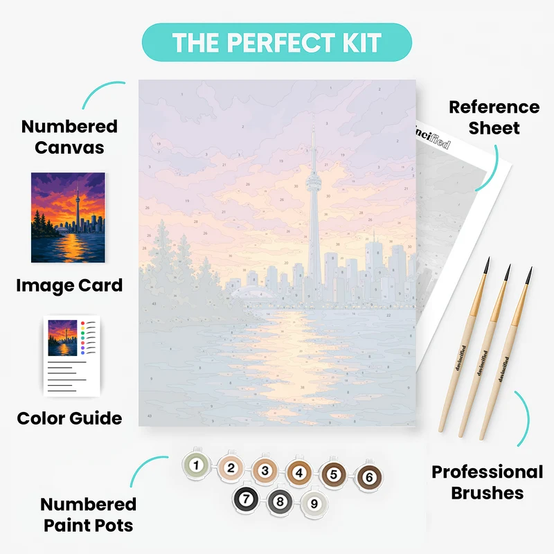 Toronto Sunset - Paint by Numbers Kit