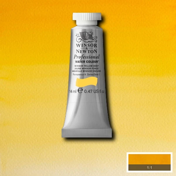 Winsor and Newton - Professional Artists' Watercolour - 14ml - Winsor Yellow Deep