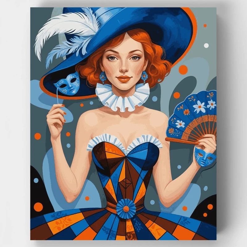 Carnival Masquerade Beauty - Paint by Numbers Kit