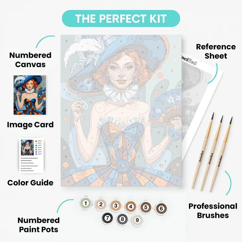 Carnival Masquerade Beauty - Paint by Numbers Kit