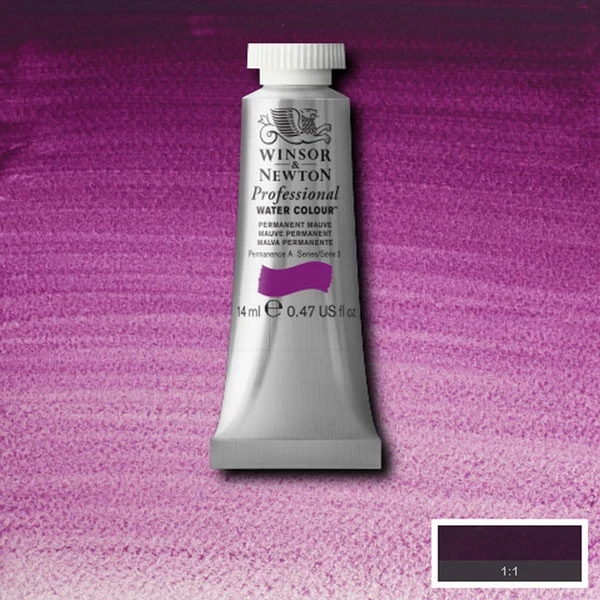 Winsor and Newton - Professional Artists' Watercolour - 14ml - Permanent Mauve