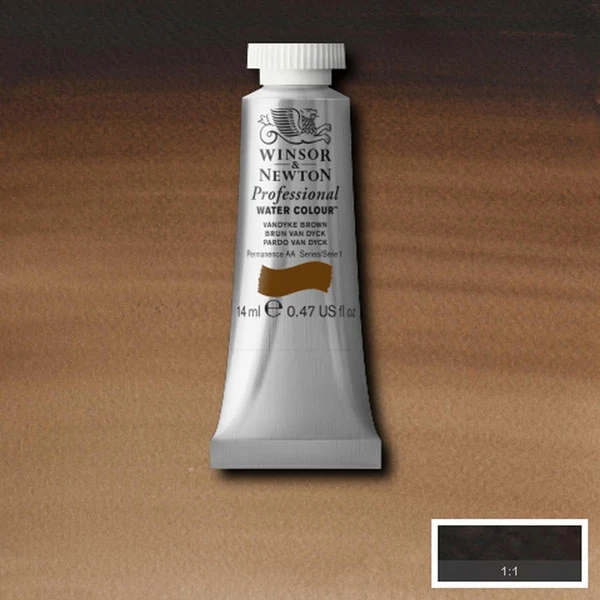 Winsor and Newton - Professional Artists' Watercolour - 14ml - Vandyke Brown