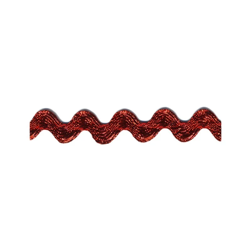 Zackenlitze Glitzer rot