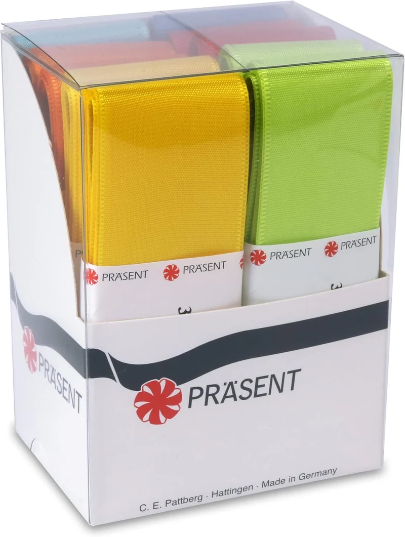 Satinbänder Set 10x3m bunt 40mm - PRÄSENT Geschenkband