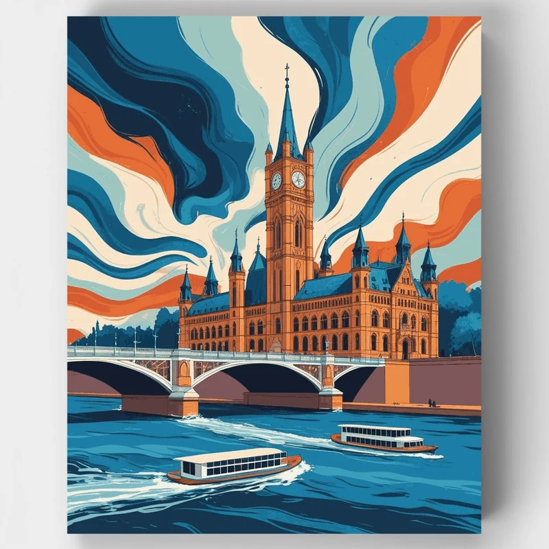 Big Ben London Bridge - Paint by Numbers Kit