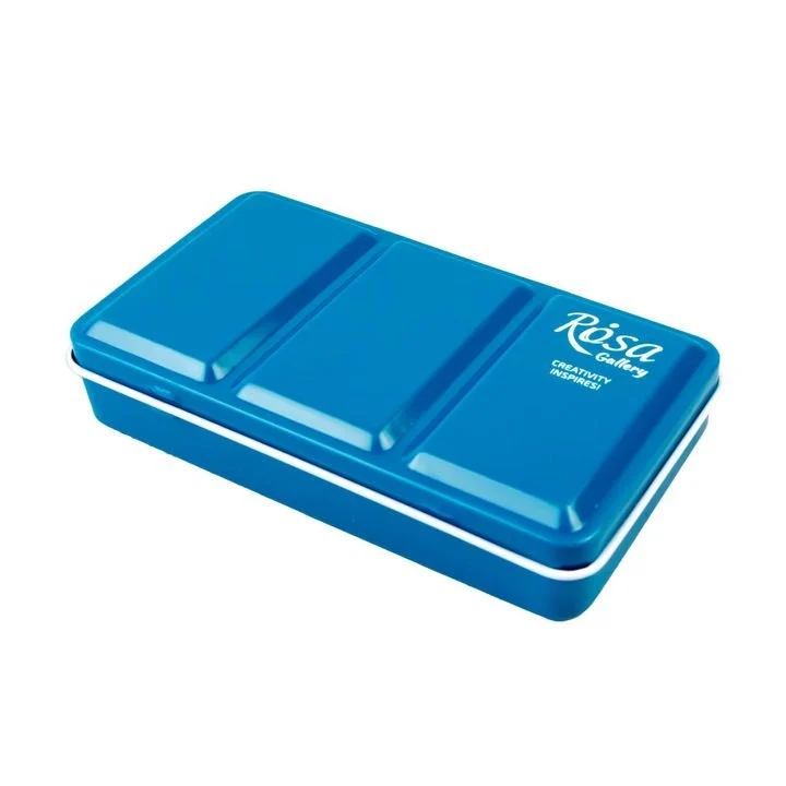 ROSA GALLERY Watercolor Paint Case, Metallic Turquoise, 12 Pans
