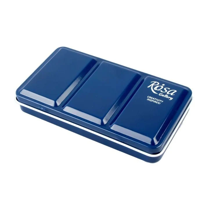 ROSA GALLERY Watercolor Paint Case, Metallic, Indigo, 12 Pans