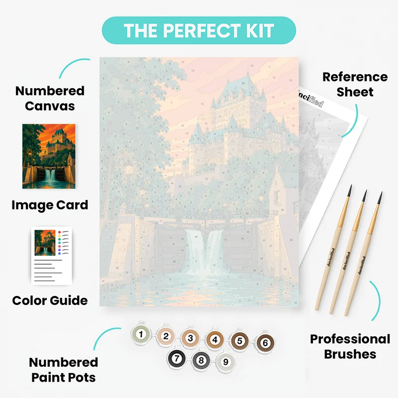 Castle Lock at Dusk - Paint by Numbers Kit