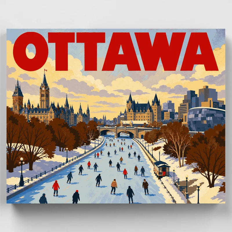 Rideau Canal Skaters - Paint by Numbers Kit