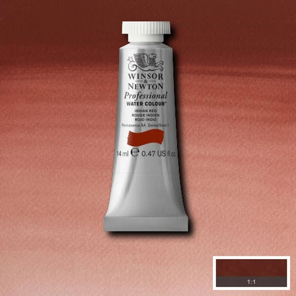 Winsor and Newton - Professional Artists' Watercolour - 14ml - Indian Red
