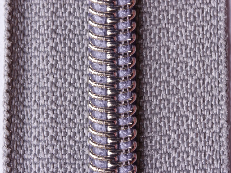 Endlos-Reißverschluss metallisierter Reißverschluss silber grau dunkelgrau