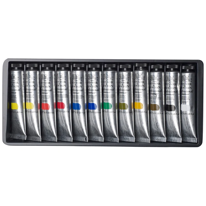 Winsor and Newton - Professional Artists' Acrylic Tube Set 12 x 20ml