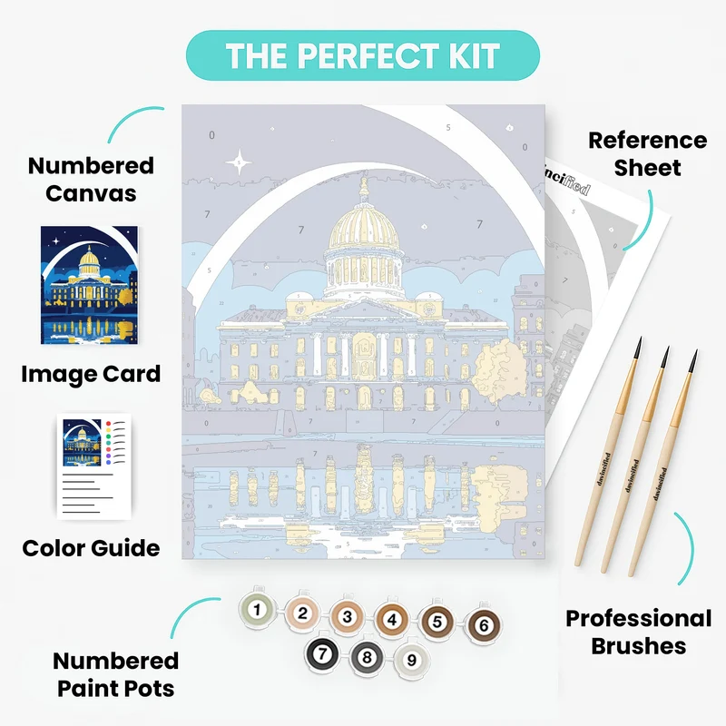 Helsinki Cathedral Night - Paint by Numbers Kit