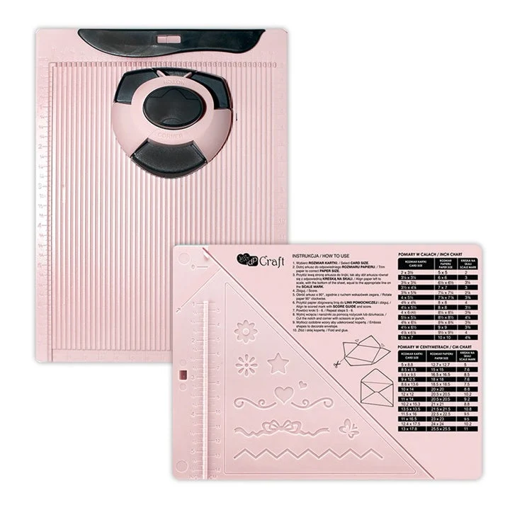 Scoring Board with Corner Punch for Making Cards and Envelopes