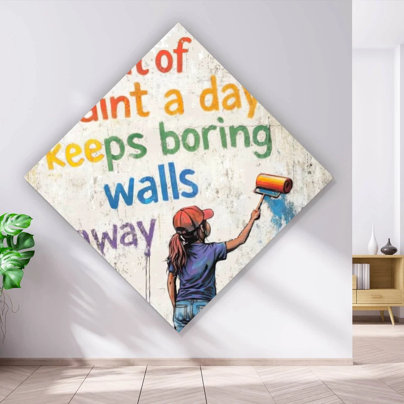 Leinwandbild Motivierendes Pop Art Raute