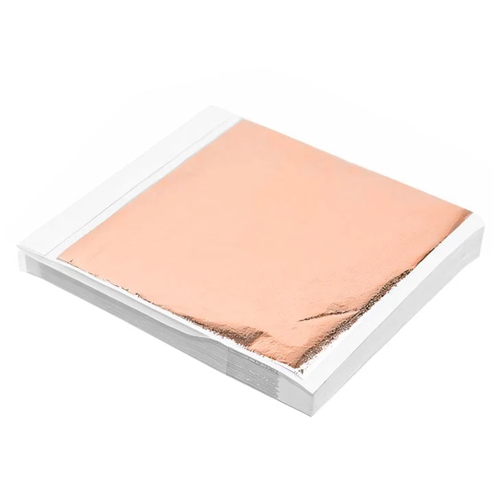Rose Gold Metallic Gilding Leaves, 14 x 13 cm, 100 Sheets