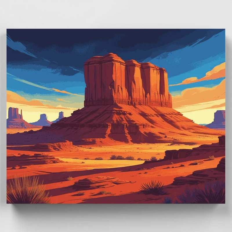 Desert Mesa Landscape - Paint by Numbers Kit