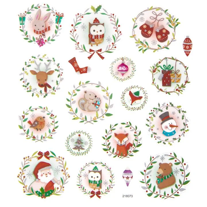 Set of 18 Christmas Stickers