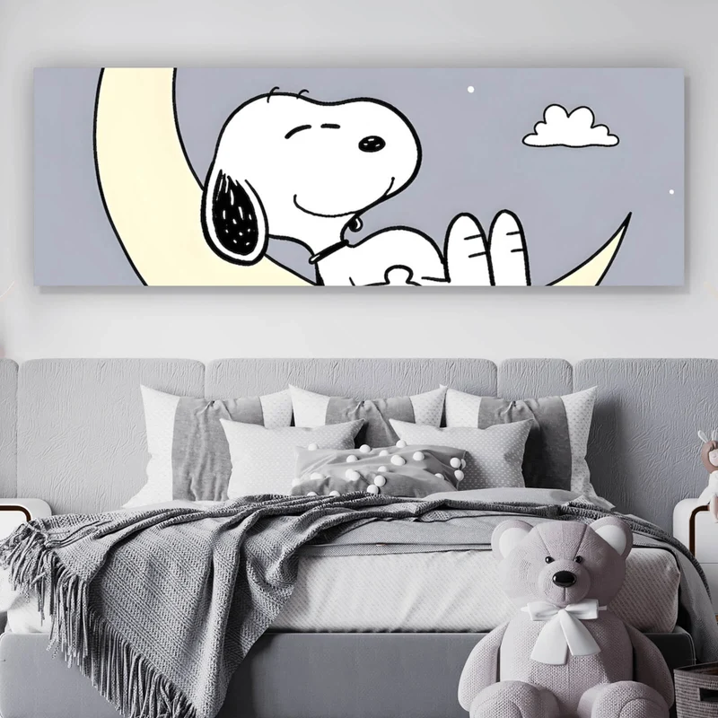 Aluminiumbild Traumhafter niedlicher Hund mit inspirierendem Spruch Panorama