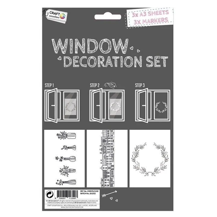 Window Decorating Craft Set, Set of 6